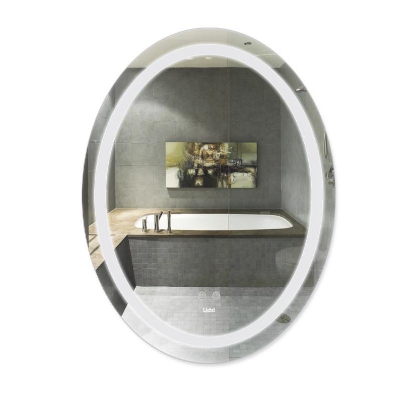 Дзеркало Lidz Vida 700х500 з LED-підсвічуванням Touch, з антизапотіванням, з димером, рег. яскравості LD78LF5070, фото 1