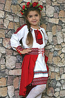 Плаття вишиванка з довгим рукавом для дівчинки.