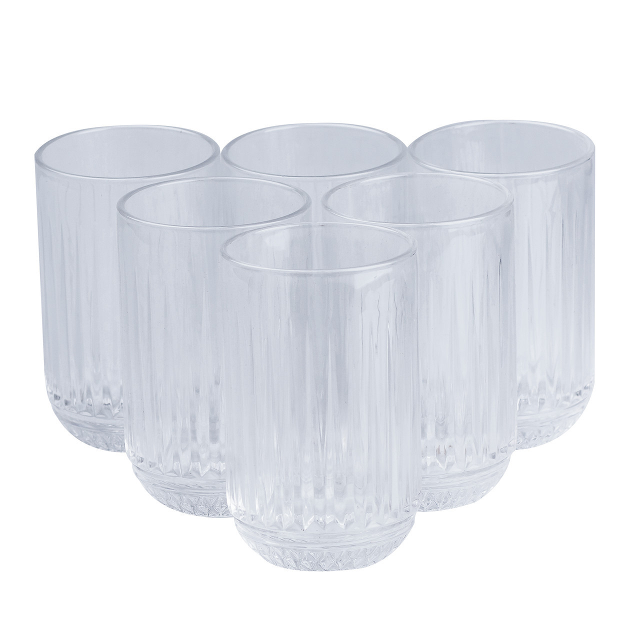 Набір склянок із товстого скла 6 штук по 450 мл прозорий HP4149, фото 1