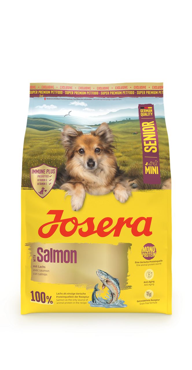 Сухий Корм Josera Mini Senior with Salmon. Міні Сеньйор з лососем для малих порід  900 г