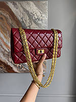 Chanel 2.55 Reissue 226 Burgundy Aged Calfskin with Gold