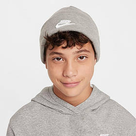 Шапка дитяча Nike Peak Futura Beanie Black HF5498-063, Сірий, Розмір (EU) — 1SIZE