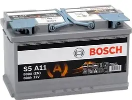 Акумулятор BOSCH S5 AGM SILVER 0092S5A110 80Ач