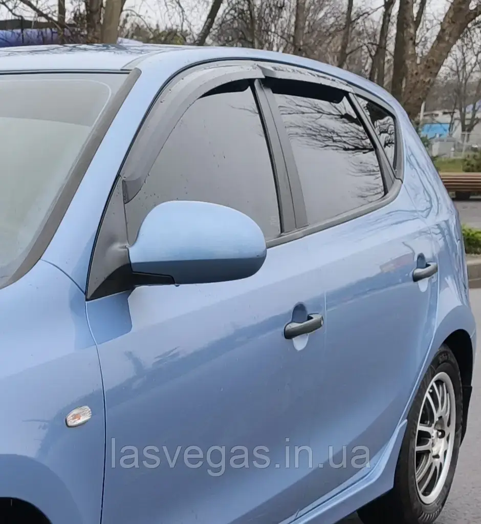 Дефлектори вікон (вітровики) Hyundai i30 HB 2007-2012 (Autoclover A102), фото 1
