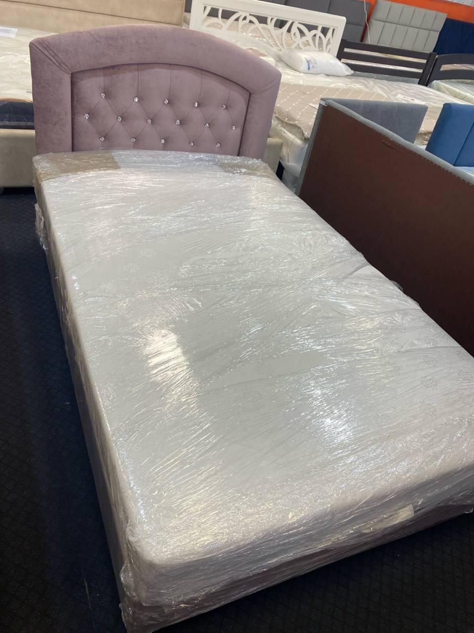 Ліжко з матрасом Ельвіра 1200х2000 мм М’яке ліжко з матрацом Комплект ліжко і матрац