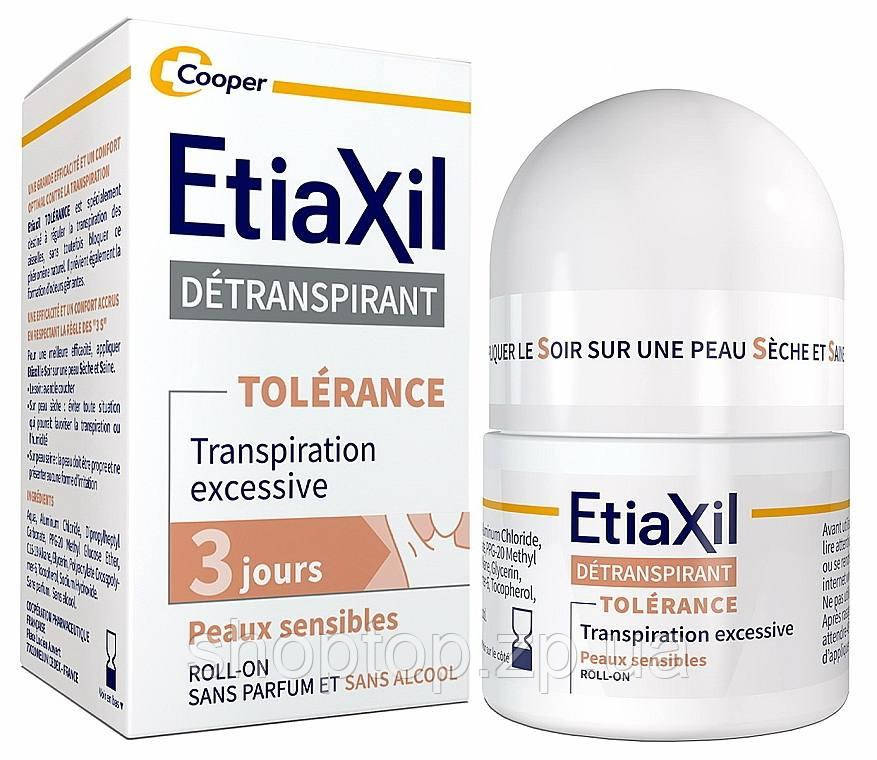 Антиперспірант Etiaxil Tolerance для чутливої шкіри, Roll-on, 15 мл, фото 1