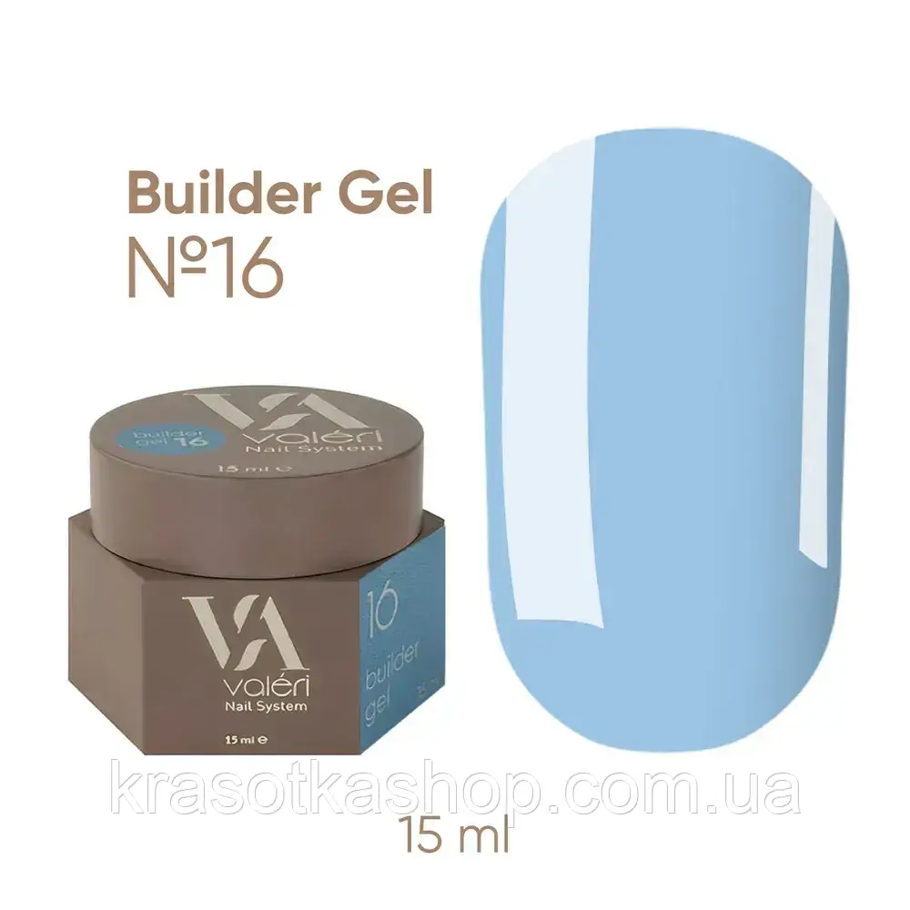 Гель для нарощування нігтів Valeri Builder Gel №16, 15 мл, фото 1