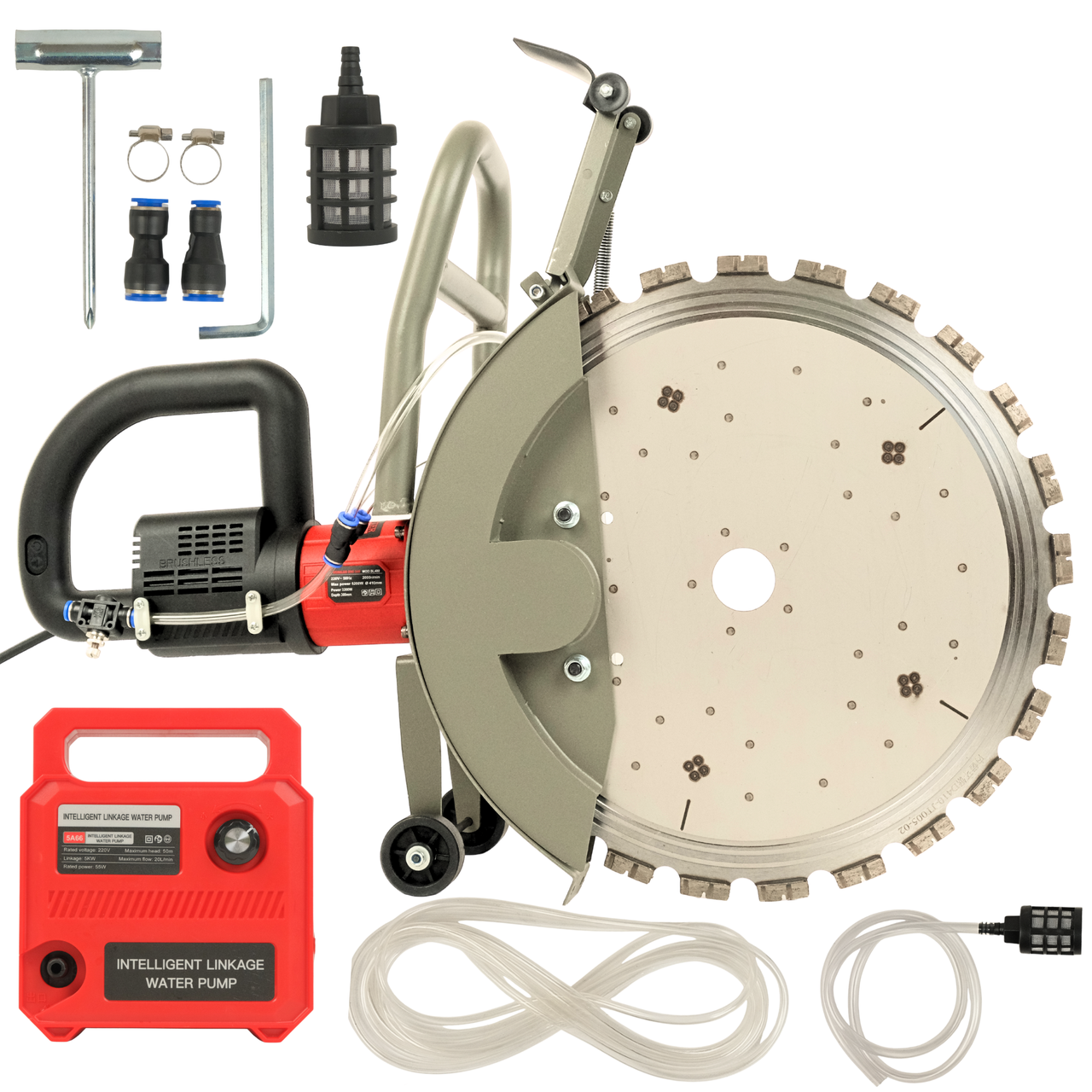 Кільцева пила Profter Р-411 для бетонних робіт 3.2кВт. 30см (для сухого і вологого різання), фото 1