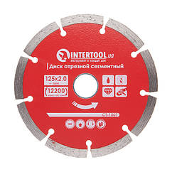 Диск відрізний сегментний алмазний, 125 мм, 22-24%, 12200 об/хв INTERTOOL CT-1007