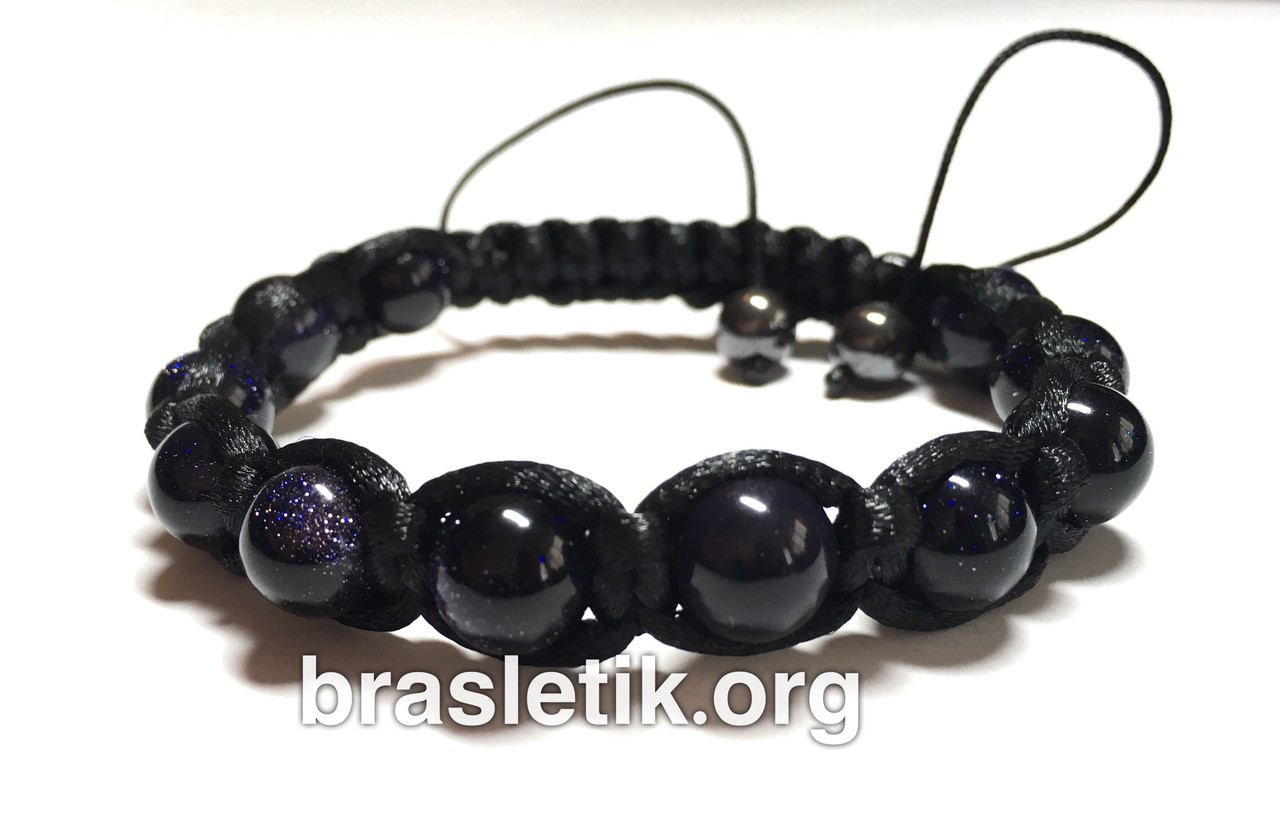 Чоловічий браслет шамбалу з Авантюрину, фото 1