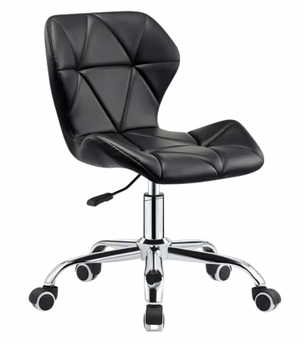 Стілець комп'ютерний Рокі Мікс меблі Чорний шкірний зам