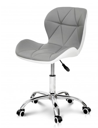 Стілець комп'ютерний Рокі Мікс меблі сіро-білий, фото 1