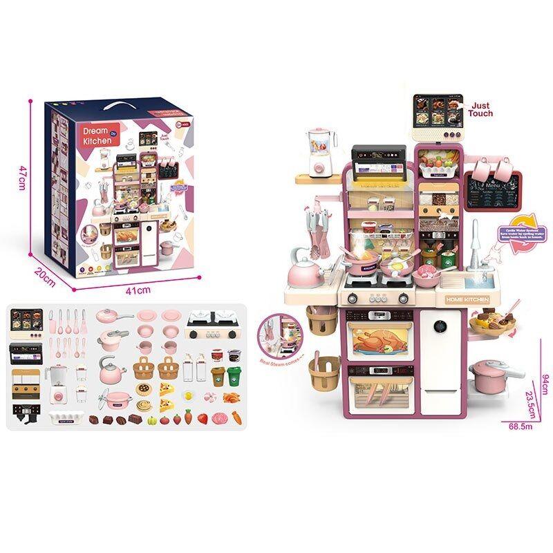 Кухня висота 94 музична панель, плита, витяжка, блендер, підсвічування, звук, музика англійською мовою, парогенерація, посуд, їжа, фото 1