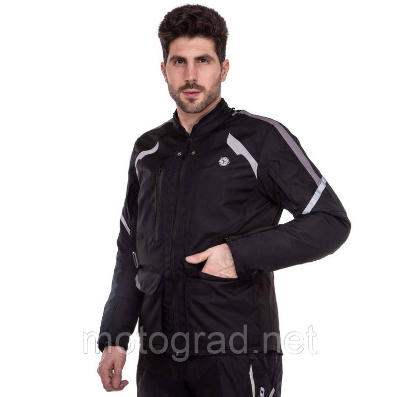 Мотокуртка текстиль чорна mod: JK SCOYCO, фото 1