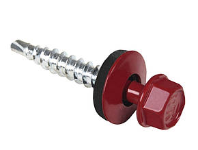 Саморіз покрівельний (з шайбою) Вишня, 4.8×19