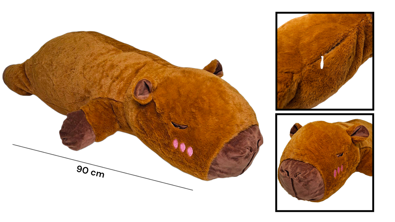 М'яка іграшка подушка-обіймашка "Капібара" 90 см