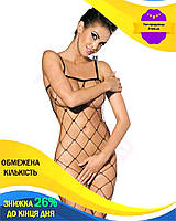 PR Комбинезон в крупную Uni Mix сетку Obsessive черный для эротических игр с открытым доступом сексуал Per33/R