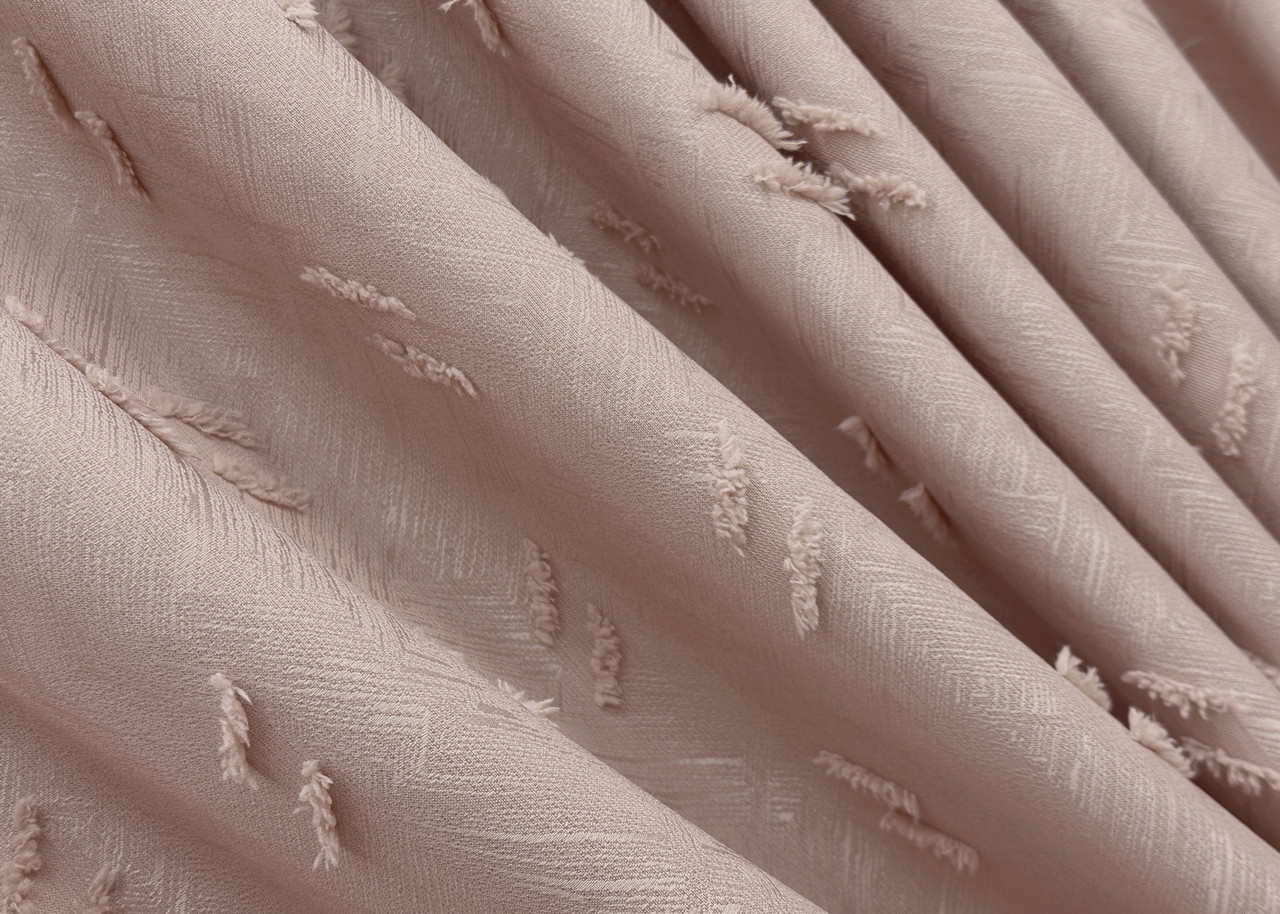 Шторна тканина Льон Букле. Колір пудровий. Код 1880ш, фото 1