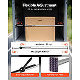 Vevor 310062 2 x Регульована вантажна планка з храповим механізмом 2261-2641 мм, Сталевий стабілізатор навантаження з нековзними, фото 3