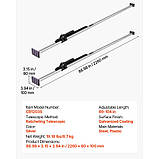 Vevor 310062 2 x Регульована вантажна планка з храповим механізмом 2261-2641 мм, Сталевий стабілізатор навантаження з нековзними, фото 7