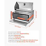 Vevor 310140 Бокс під сідло, 760x750x400 мм, алюмінієвий ящик для інструментів, ящик для зберігання для кабіни водія початкового, фото 7