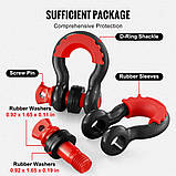 Vevor 310145 E 2 Spack 3/4 дюйма D-кільця вигнута з 7/8 дюймовим гвинтовим олівцем опору 28500 кг, фото 5