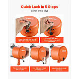 Vevor 310268 Протиугінний пристрій замка причепа для кульових зчеплень 47,5/50,8/58,7 мм, фото 4