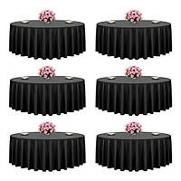 Vevor 311430 6 круглих скатертин, 3048 мм, захисний чохол для скатертини, що не м'якне, скатертина з поліестеру, яку можна прати в