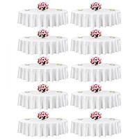 Vevor 311432 10 круглих скатертин, 2286 мм, захисний чохол для скатертини, що не м'якне, скатертина з поліестеру, яку можна прати