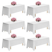 Vevor 311433 6 х скатертин 1778x3048 мм, Захист для скатертин багаторазового використання, Поліестерова скатертина, яку можна