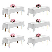 Vevor 311437 6 х скатертин 1524x2591 мм, Захист для скатертин багаторазового використання, Поліестерова скатертина, яку можна