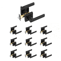 Vevor 312991 Privacy 10 Прохідні дверні ручки Матова чорна квадратна дверна ручка