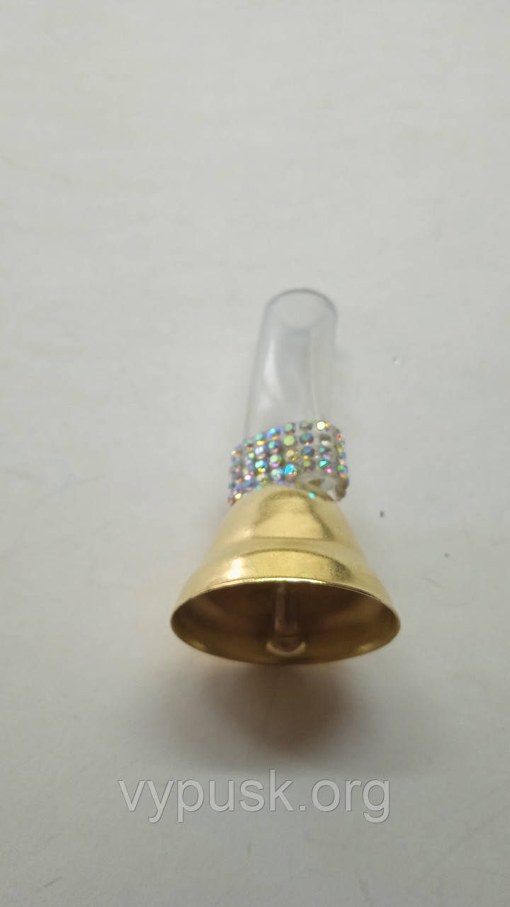 Дзвінок малий із гумовою прозорою ручкою, фото 1