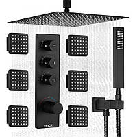 Vevor 315534 Душова система з душовою системою Rain 16 дюймів / 6 душових головок / ручний душ 2-в-1, поворотна лійка дощу (3