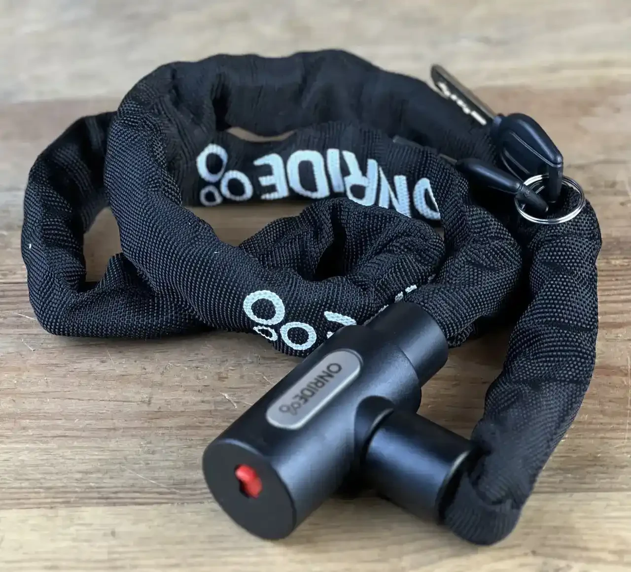 Замок для велосипеда велозамок ONRIDE Tie Lock 10 ланцюговий 5*1000мм, фото 1