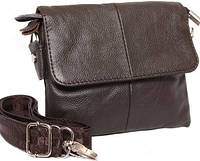 Кожаная мужская сумка 300146, коричневая