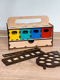 Дерев'яний сортер для розвитку дитини Чарівна скринька