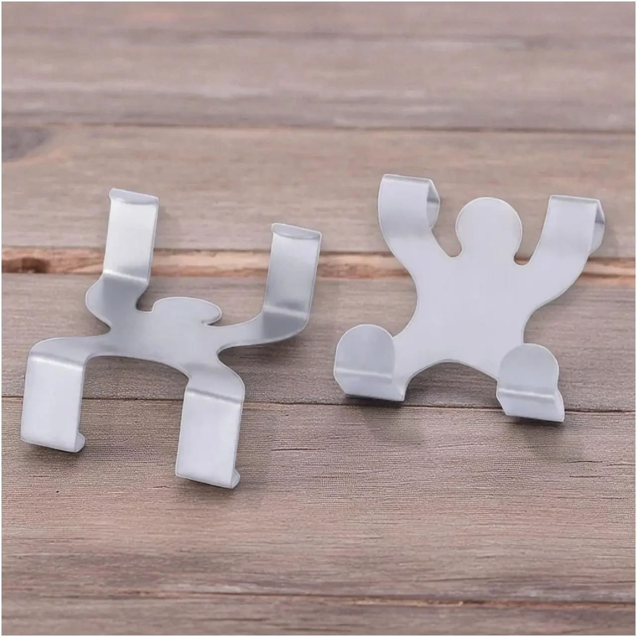 Двійний гачок на двері Kamille KM-8847 з нержавіючої сталі, 4,6x4,6x5 см для дому, фото 1