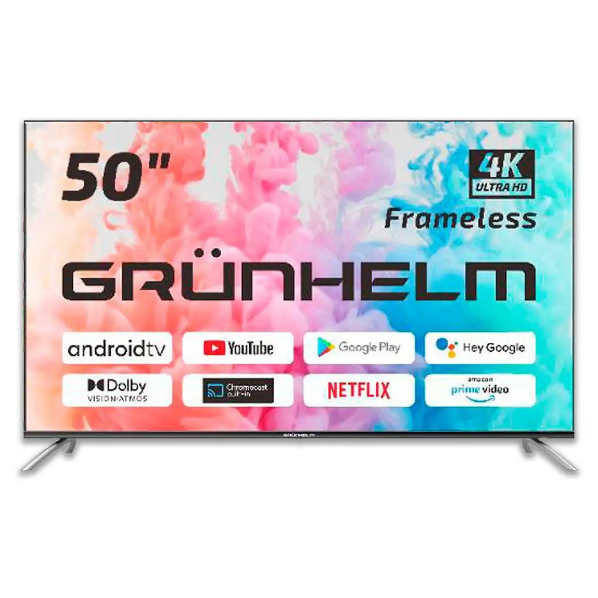 Телевізор Grunhelm 50U700-GA11V 50" LED Ultra HD 4K, Android 11, Wi-Fi, Bluetooth, Dolby Vision Atmos, Frameless, фото 1