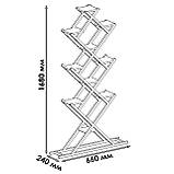 Підставка для декору під квіти loft в будинок або офіс Стильні стелажі для квітів з ДСП полицями, фото 7