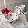 Чашка з блюдцем Набір посуду чашка і тарілка Чашка блюдце квіти Оригінальні Красиві чашки Чайні пари Набори для сніданку, фото 8