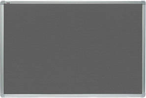 Текстильна дошка 60x90 см (сіра) в алюмінієвій рамці ALU23