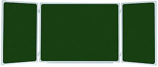 Дошка-триптих для письма крейдою/керамічна поверхня, в алюмінієвій рамці 100х150/300 см