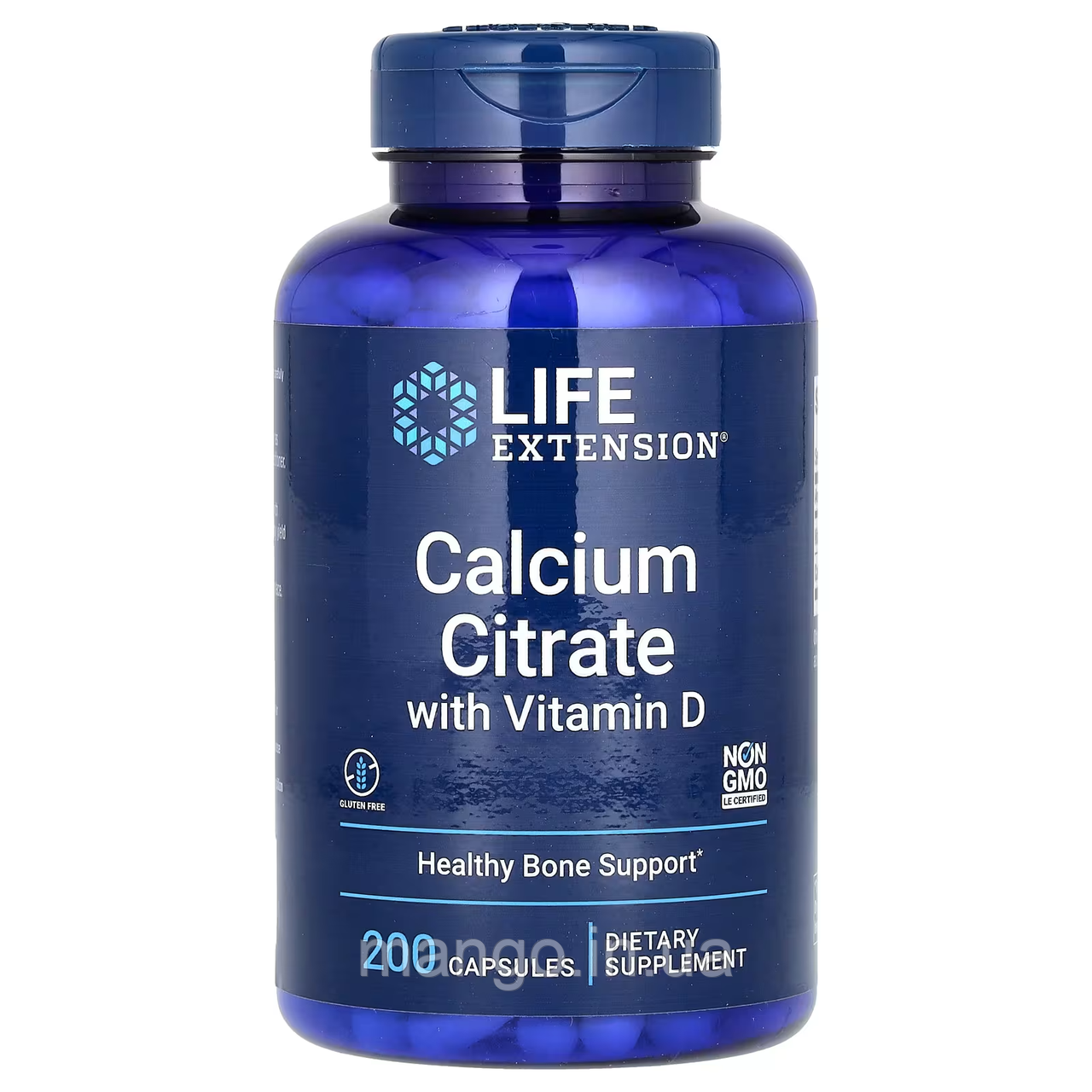 Цитрат кальцію з вітаміном D, Calcium Citrate with Vitamin D, Life Extension, 200 вегетаріанських капсул, фото 1