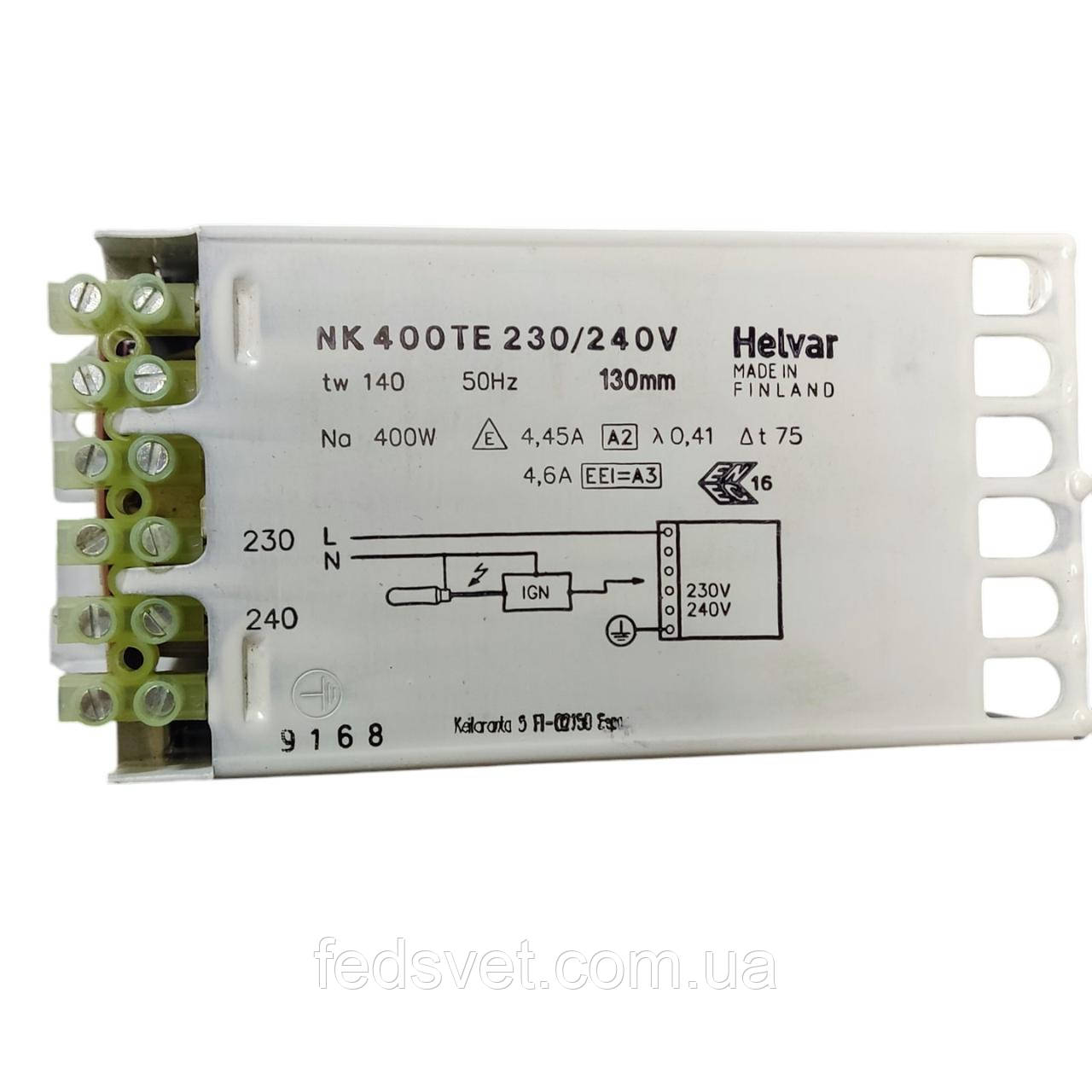 Баласт ДНаТ 400W.NK400TE  Helvar, фото 1