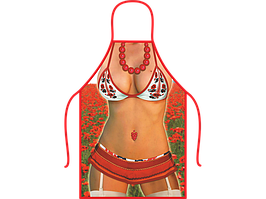 Прикольний жіночий фартух Красуня з намистом