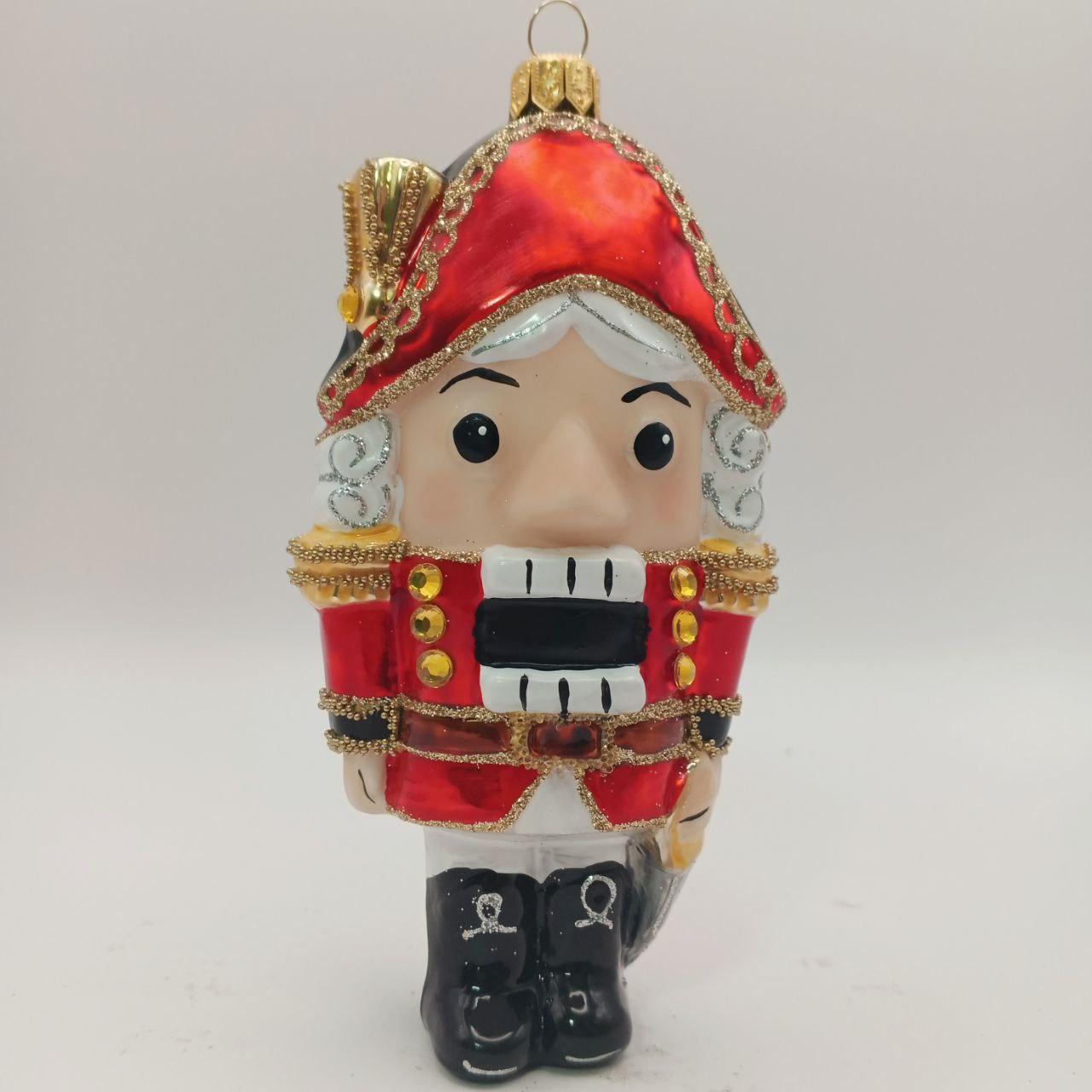 Стеклянная игрушка  на елку  Щелкунчик  Irena