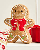 М’яка іграшка “Імбирний чоловічок” у червоному жилеті, 30 см