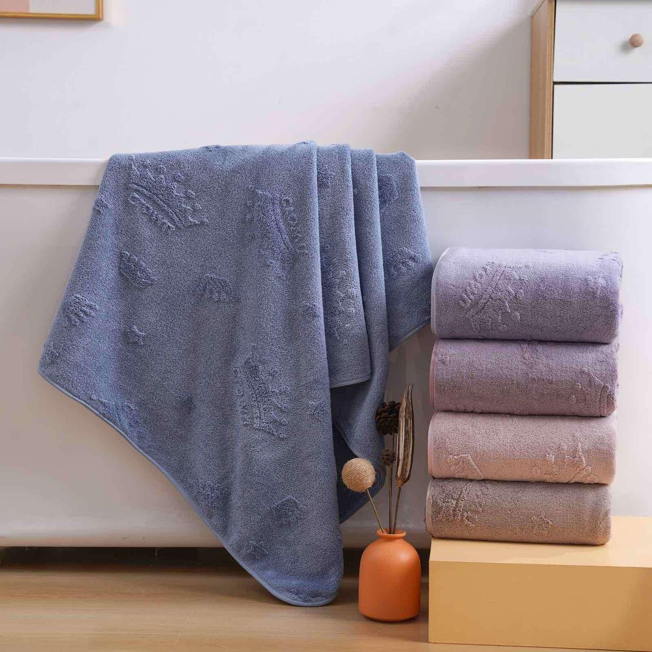 Набір банних рушників Koloco з мікрофібри 70 на 140 см в упаковці 6 штук, фото 1