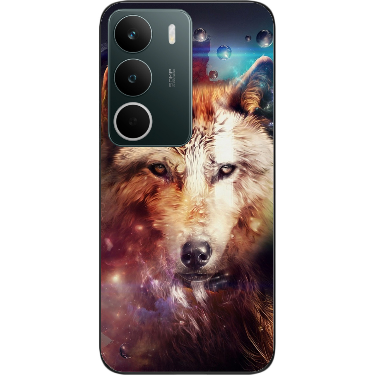 Силіконовий чохол Epik для Realme C71 4G з принтом Космічний вовк, фото 1